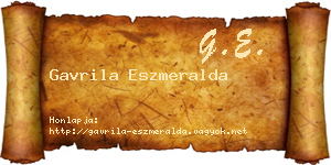 Gavrila Eszmeralda névjegykártya